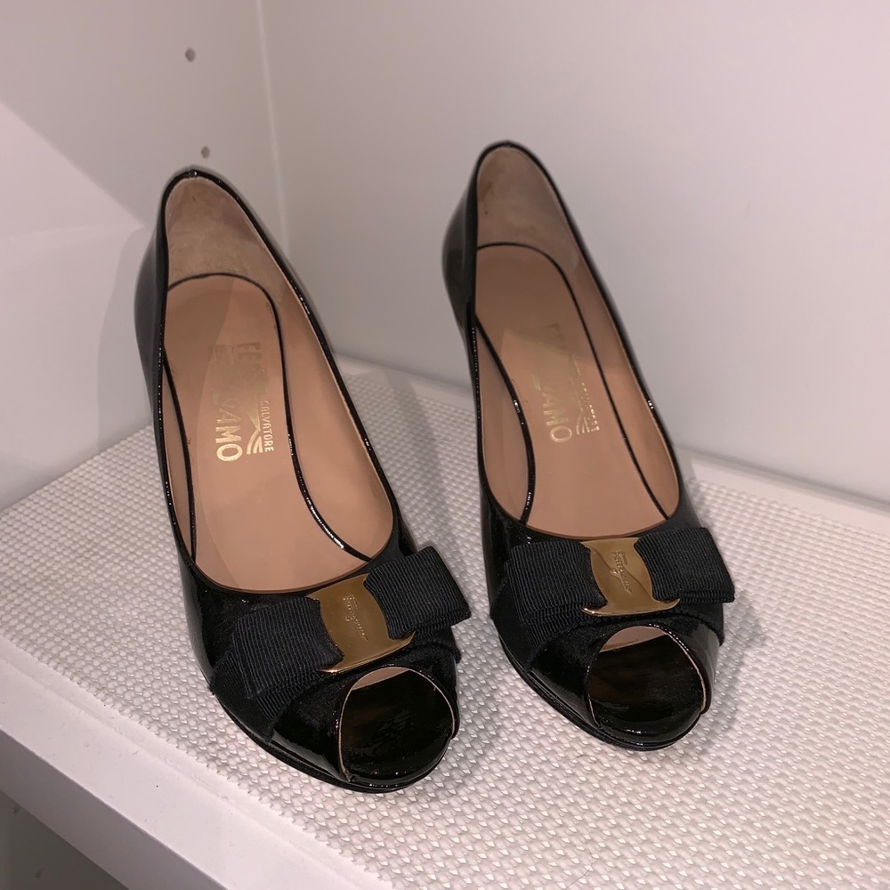 Black Ferragamo Pumps